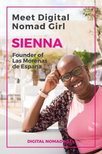 Meet Digital Nomad Girl Sienna Brown Pin